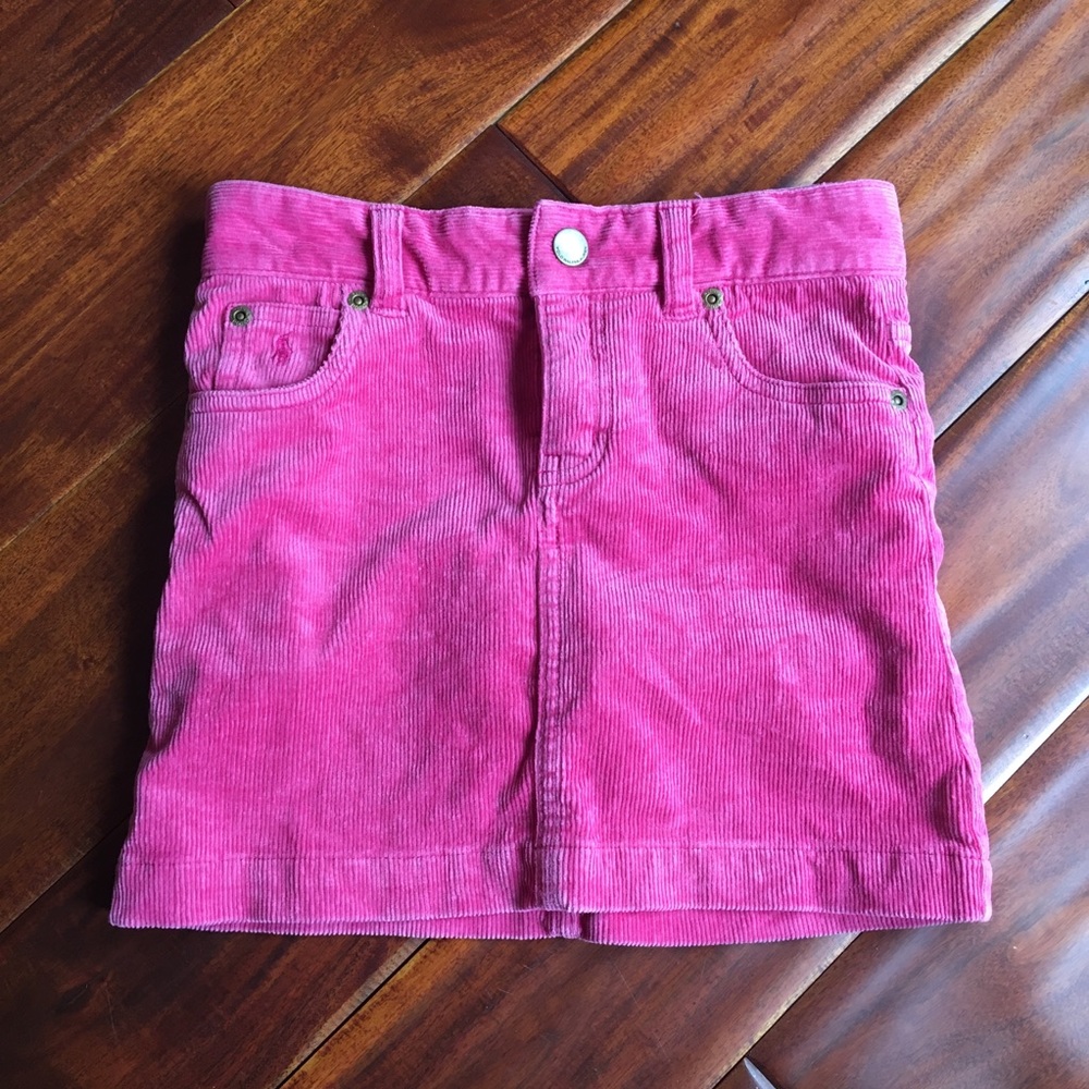 HP🎉 Ralph Lauren Pink Corduroy Skirt